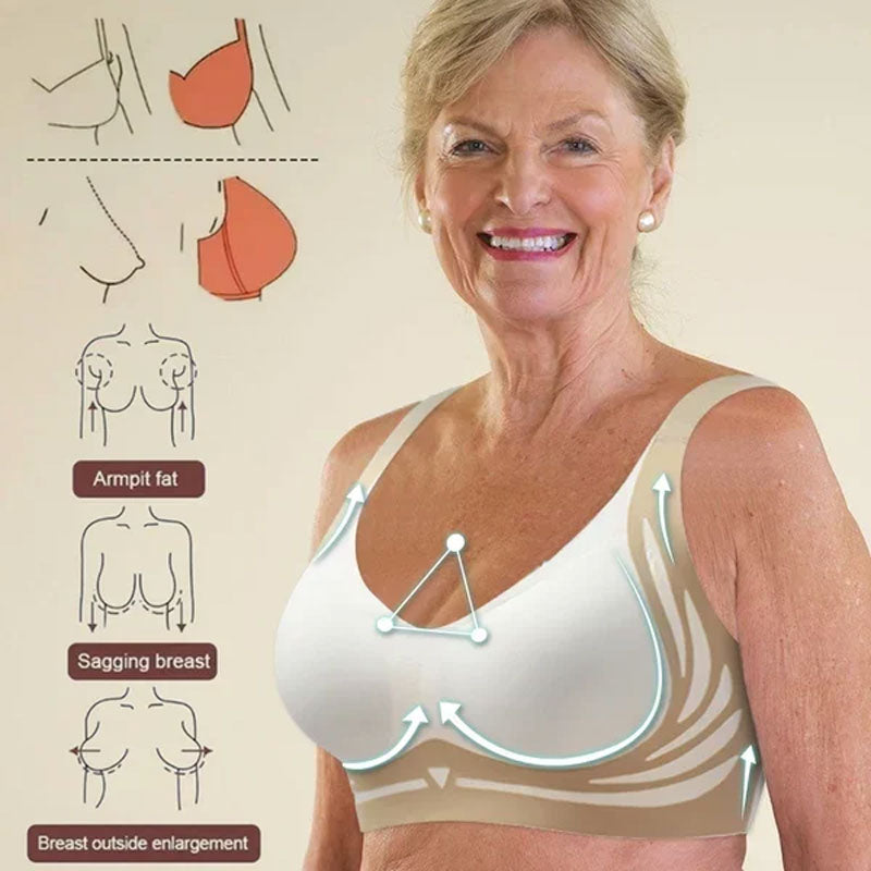 2+1 GRATIS | Trådløs Push-Up BH – Øg Støtte, Komfort og Selvtillid!