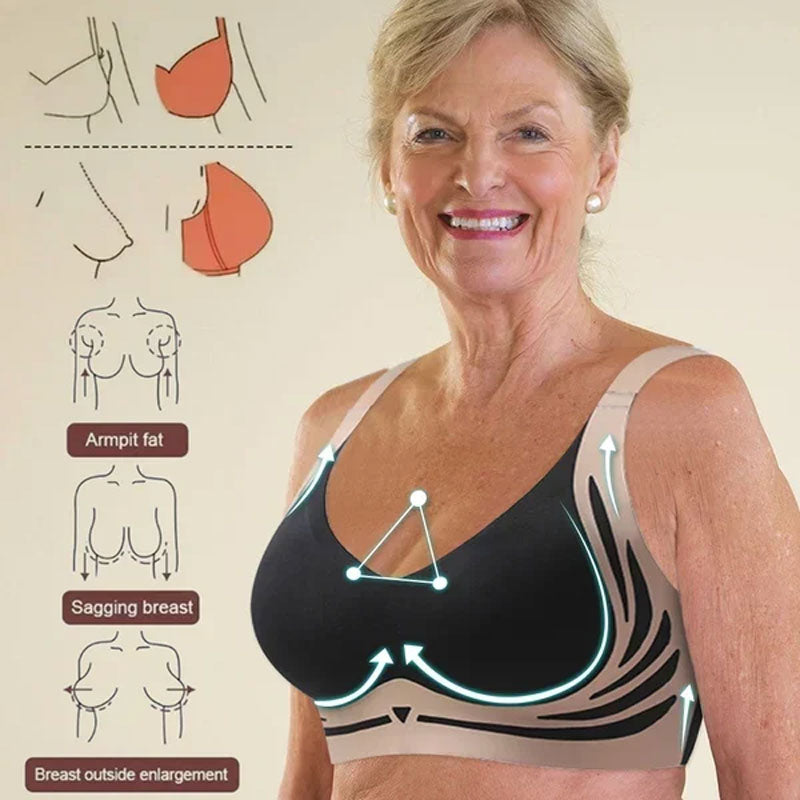 2+1 GRATIS | Trådløs Push-Up BH – Øg Støtte, Komfort og Selvtillid!