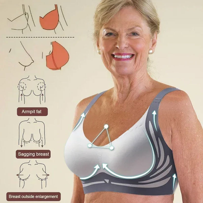 2+1 GRATIS | Trådløs Push-Up BH – Øg Støtte, Komfort og Selvtillid!
