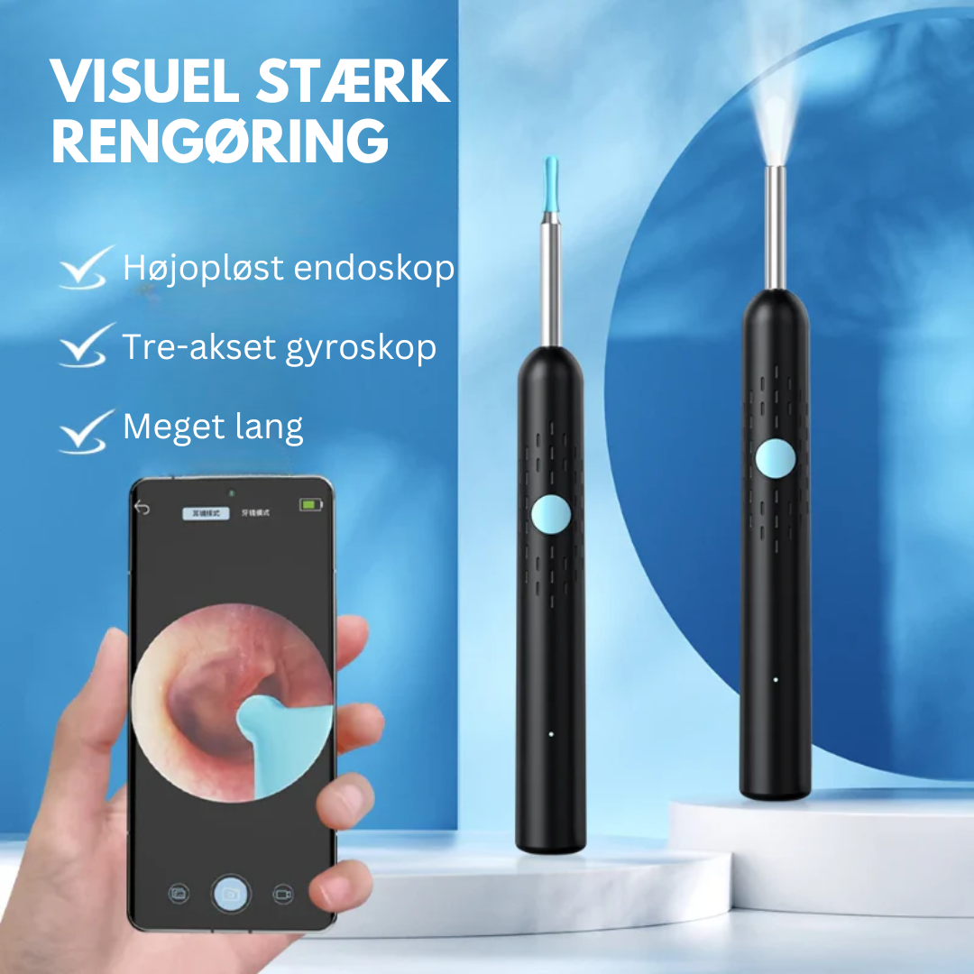 EarCam Pro™ | Se og rengør med præcision, fremtidens nemme ørepleje!