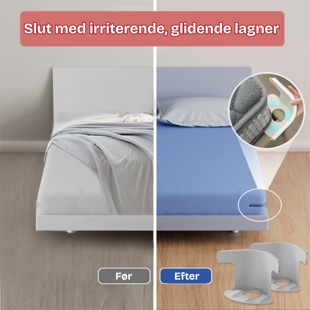 Lagenstrammer – sæt med 4 | Ingen flere løse lagner – én løsning, der virker!