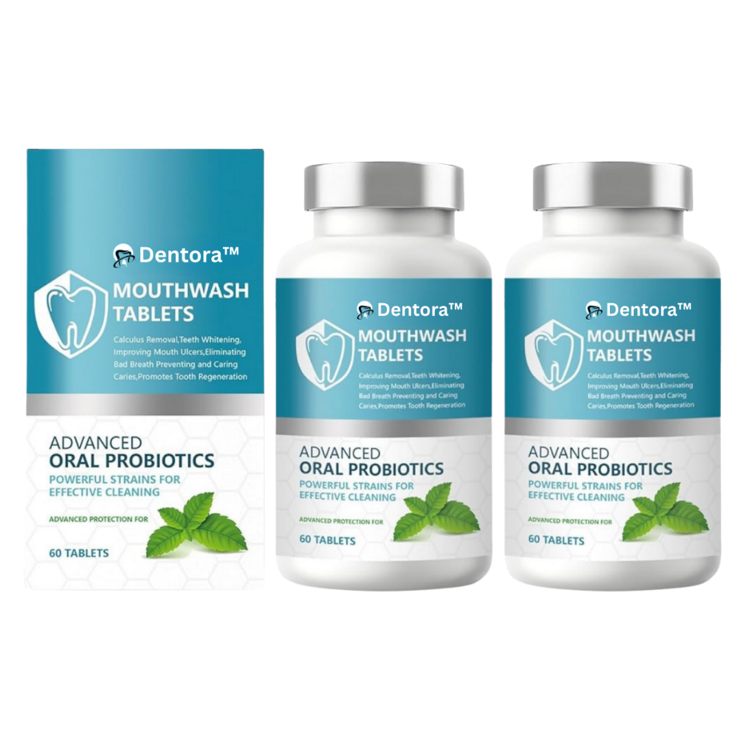 Dentora™ Mundskyl-Tablet | Fjerner op til 92 % af tandsten på kun 5 dage!