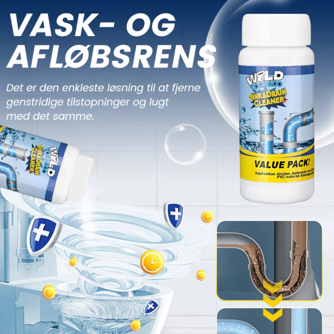 FlowFix™ - Afløbsrens & Opløser | Sig farvel til tilstoppede afløb – rydder dem på få minutter og efterlader en frisk duft!