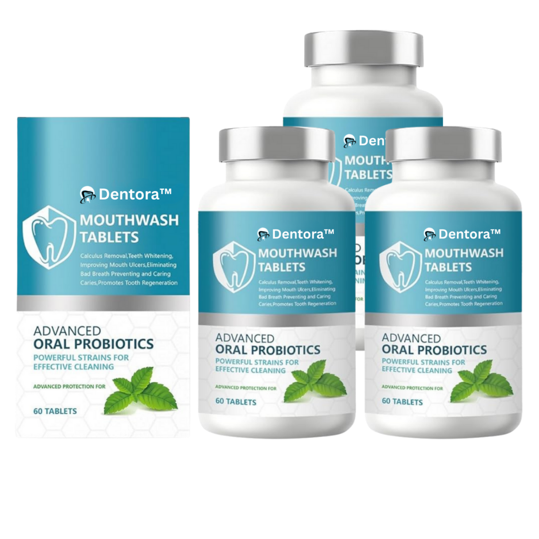 Dentora™ Mundskyl-Tablet | Fjerner op til 92 % af tandsten på kun 5 dage!