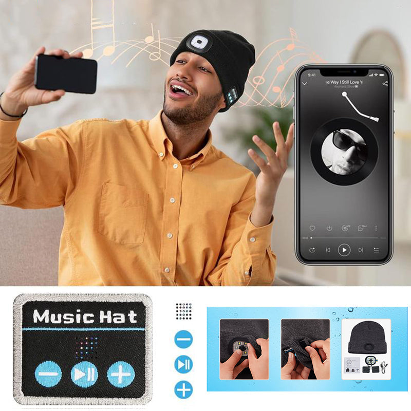 Aether™ MultiBeanie - Multifunktionelt LED-lys og varm Bluetooth-kasket