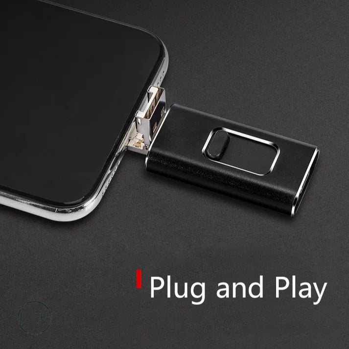 FlexiDrive™ 4-in-1 USB | Frigør plads på din telefon på sekunder – opbevar, overfør og sikkerhedskopier dine filer nemt!