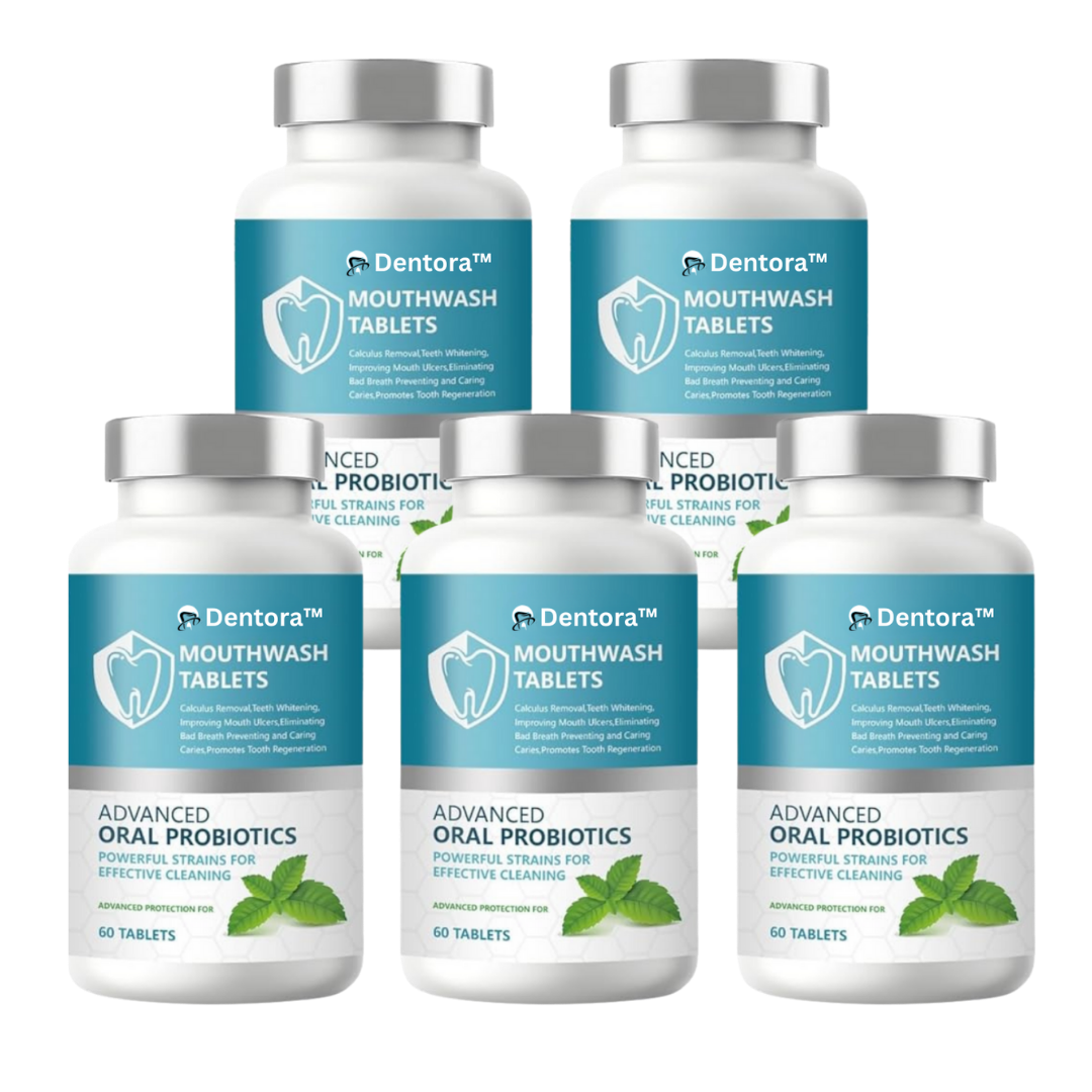 Dentora™ Mundskyl-Tablet | Fjerner op til 92 % af tandsten på kun 5 dage!