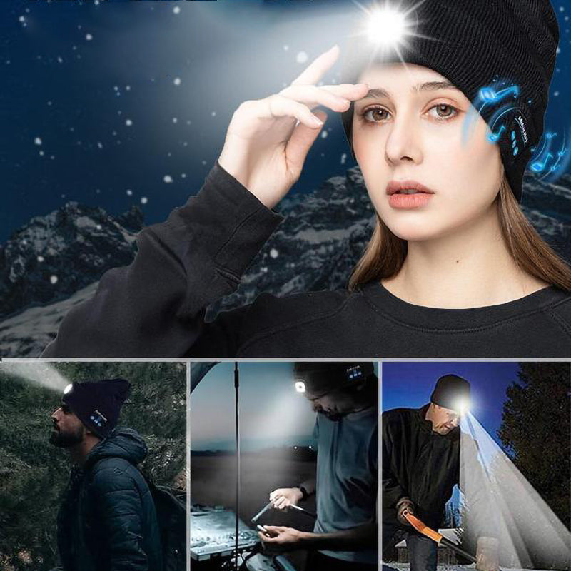Aether™ MultiBeanie - Multifunktionelt LED-lys og varm Bluetooth-kasket