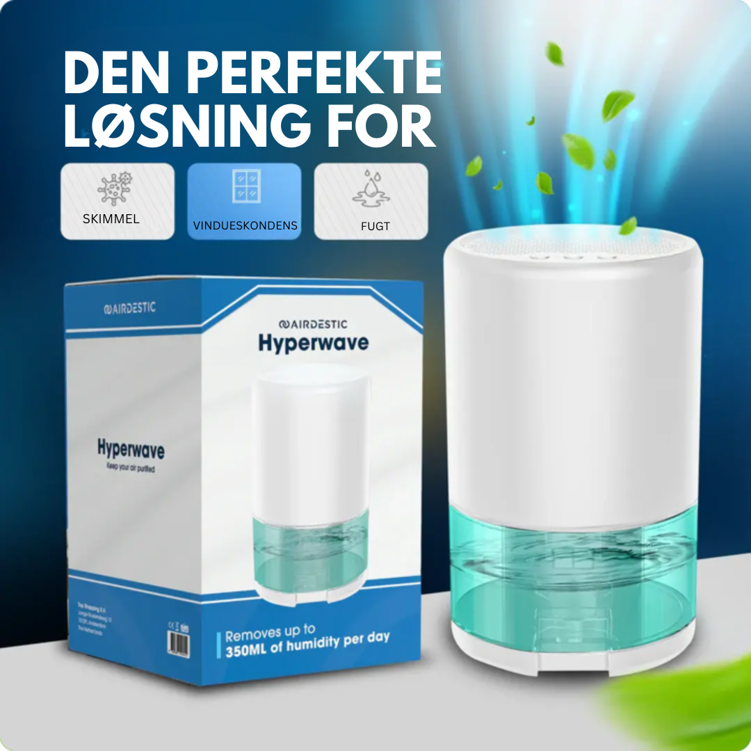 HyperWave Affugter™ | Sig farvel til skimmelsvamp – den smarte løsning for tør og sund luft!