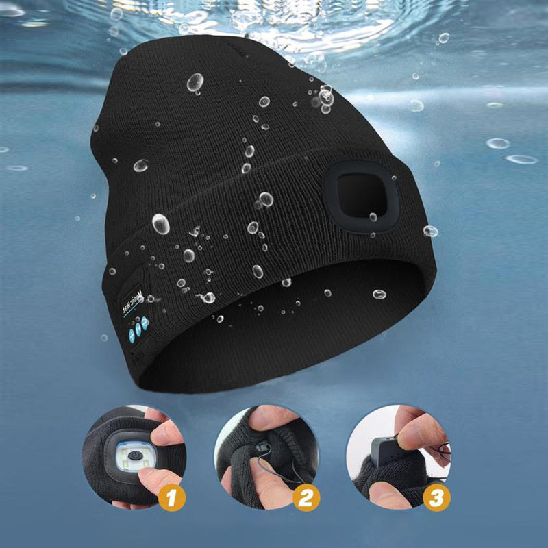 Aether™ MultiBeanie - Multifunktionelt LED-lys og varm Bluetooth-kasket