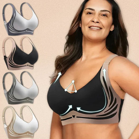 2+1 GRATIS | Trådløs Push-Up BH – Øg Støtte, Komfort og Selvtillid!