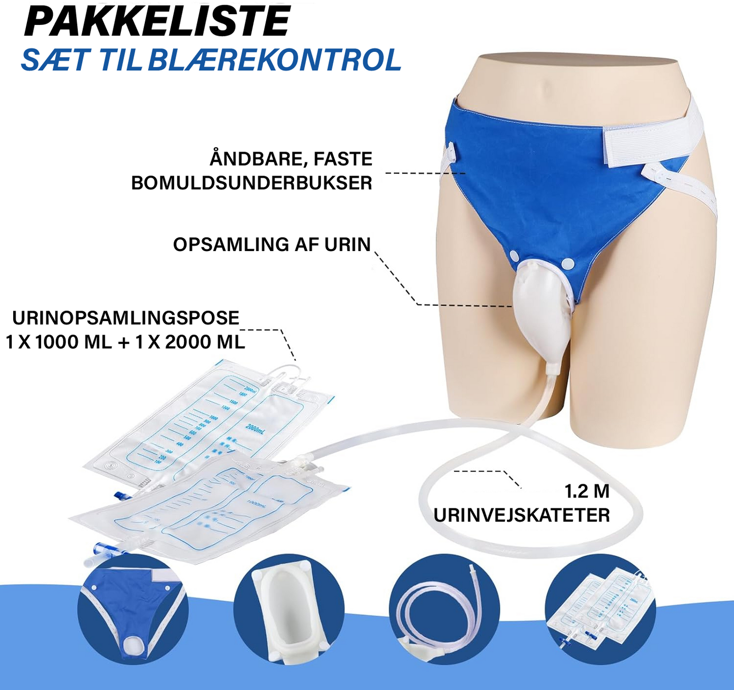 UrinGuard™ | Hold dig tør, mobil og uafhængig med vores lækagesikre, genanvendelige bærbare urinpose – den perfekte løsning for frihed uden besvær.