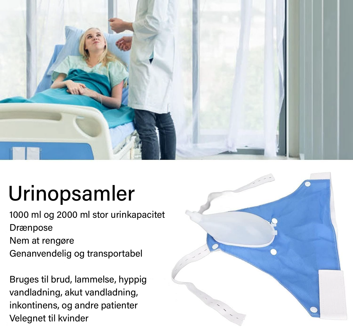 UrinGuard™ | Hold dig tør, mobil og uafhængig med vores lækagesikre, genanvendelige bærbare urinpose – den perfekte løsning for frihed uden besvær.