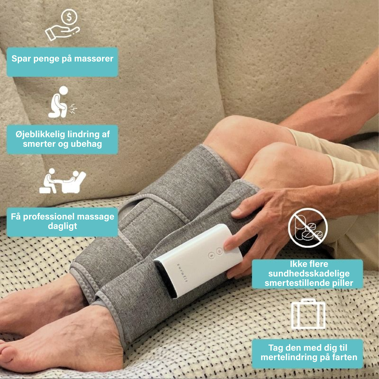 HeatFlow™ Benmassage – Lindring, komfort og energi på 10 minutter!