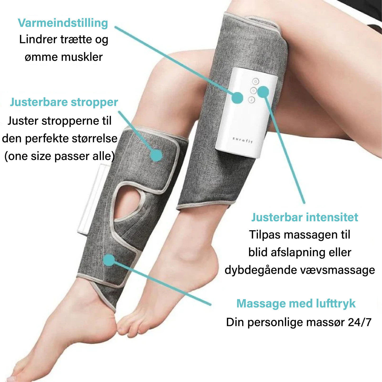 HeatFlow™ Benmassage – Lindring, komfort og energi på 10 minutter!