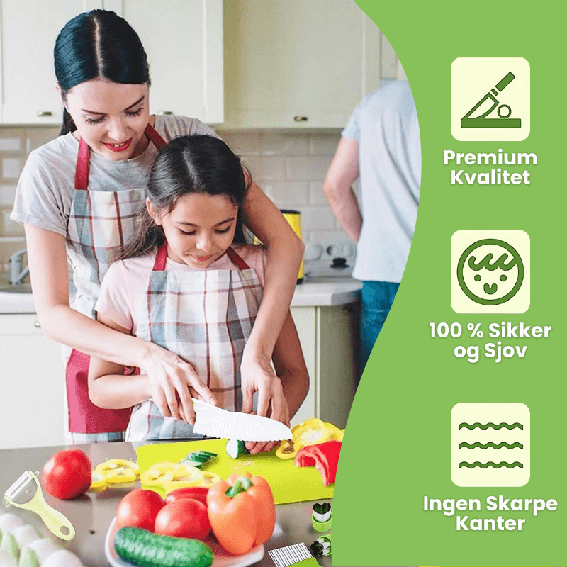 JuniorKok™ - Sikkert Køkkensæt til Børn