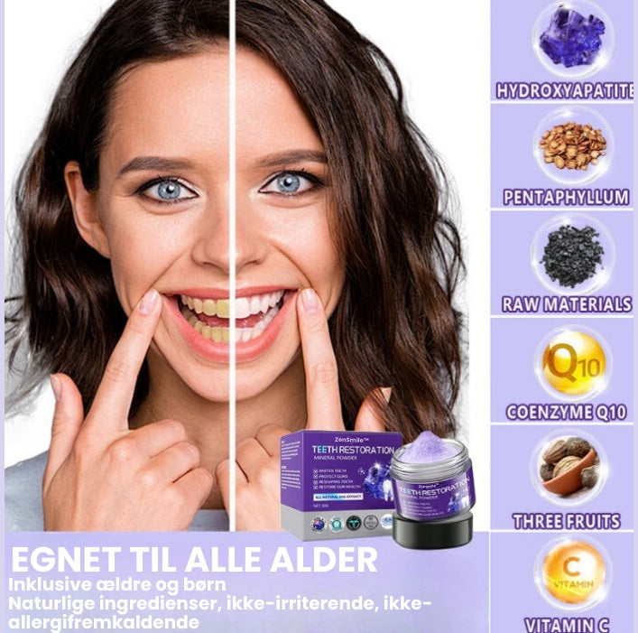 ZenSmile™  - Restaurer dine tænder, frisk ånde, stærkere tandkød – alt i én scoop!