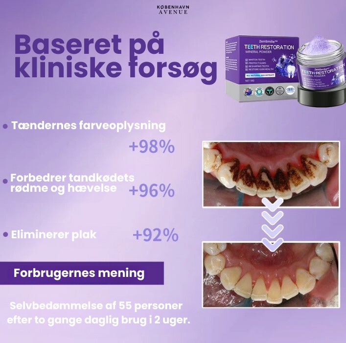 ZenSmile™  - Restaurer dine tænder, frisk ånde, stærkere tandkød – alt i én scoop!