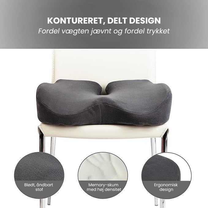 SiddKomfort™ | Sig farvel til ubehag – oplev smertefri siddestilling, når som helst, hvor som helst!