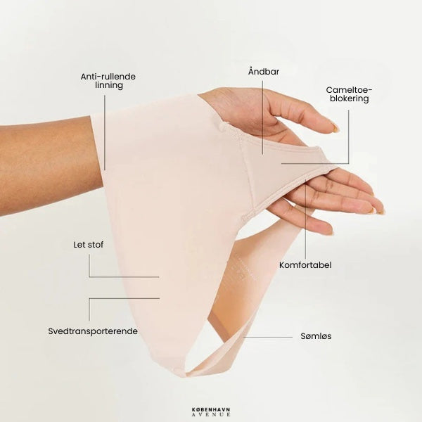Sømløs Komfort String | Sig farvel til synlige linjer – oplev komfort og selvsikkerhed med vores usynlige camel toe string.