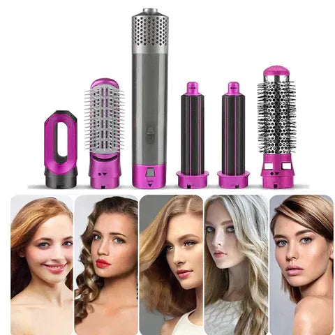 PureLuxe Stylist™ 5-i-1 Pro Set -  Holder dit hår sundt, glansfuldt og stylet til perfektion!