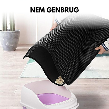 PoteRen Måtte™ | Sig farvel til sand på gulvet! Hold dit hjem rent og din kat glad.