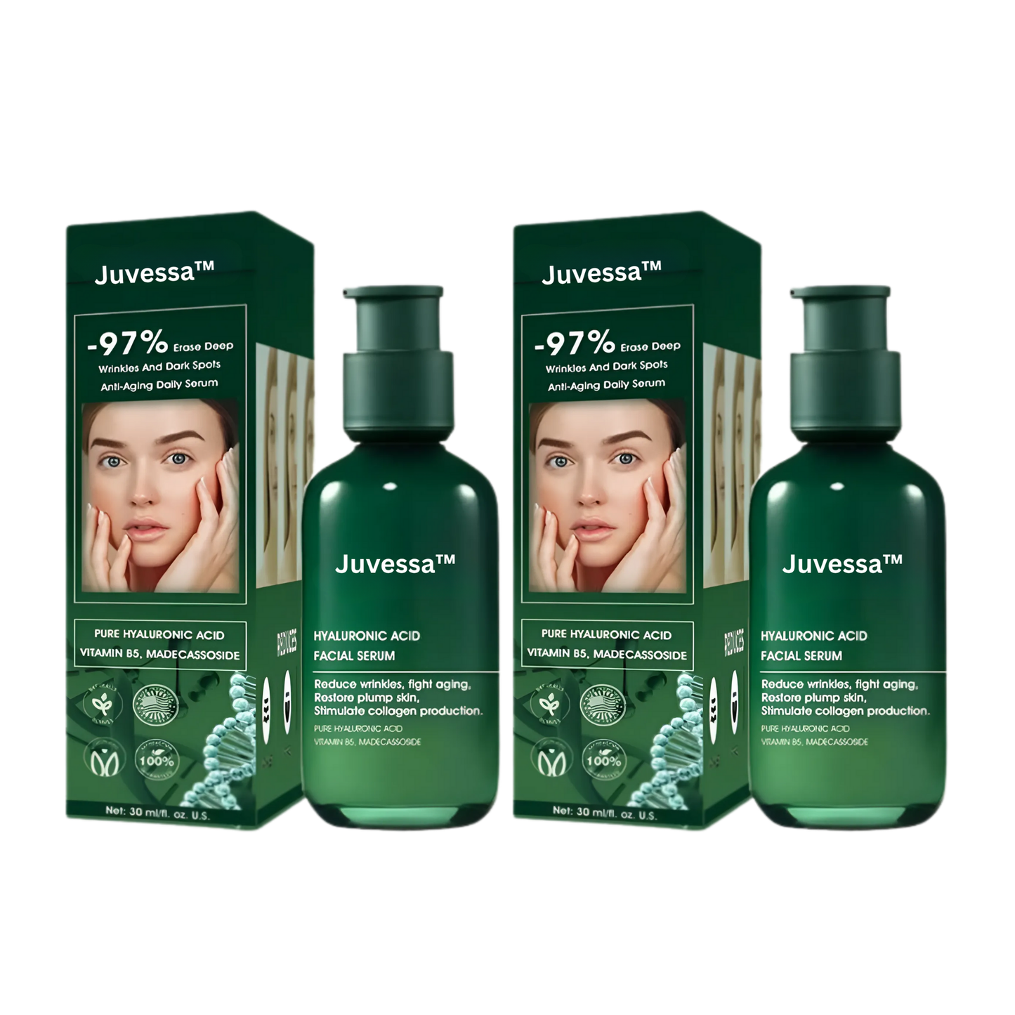 Juvessa™ Opstrammende Spray | Udglatter rynker øjeblikkeligt, synlige resultater på bare 5 dage!