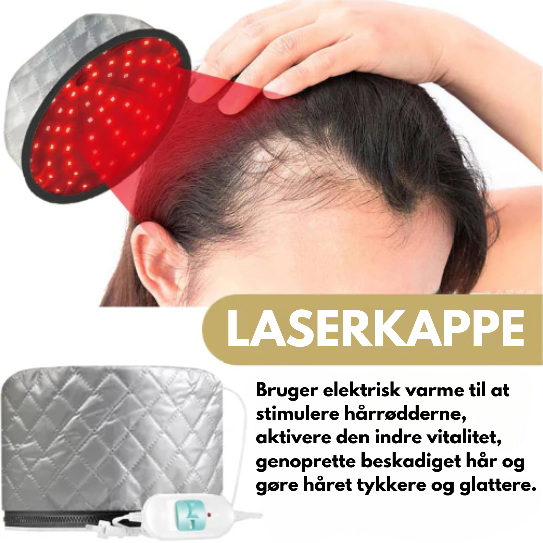 HårGlød Pro™ - Infrarød Hårterapi Kasket | Stimuler hårvækst, reducer brud og revitaliser dit hår med den beroligende varme fra avanceret infrarød teknologi.