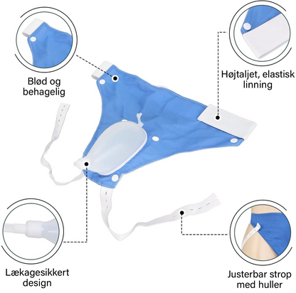 UrinGuard™ | Hold dig tør, mobil og uafhængig med vores lækagesikre, genanvendelige bærbare urinpose – den perfekte løsning for frihed uden besvær.