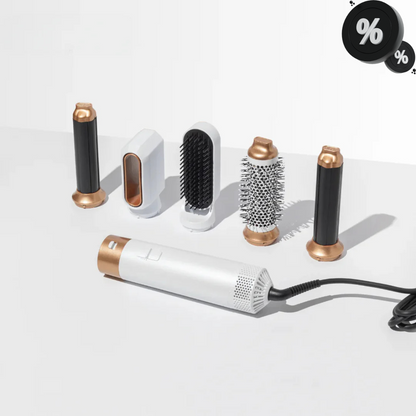 PureLuxe Stylist™ 5-i-1 Pro Set -  Holder dit hår sundt, glansfuldt og stylet til perfektion!